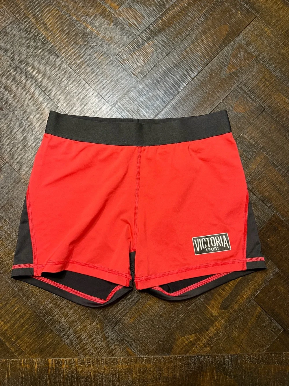 Victoria's Secret Red and Black Athletic Shorts Size M